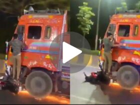 Truck-Bike Accident Video