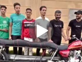 बना दी इतनी लंबी मोटरसाइकिल, एक साथ बैठ गए 7 लोग, देखें वीडियो