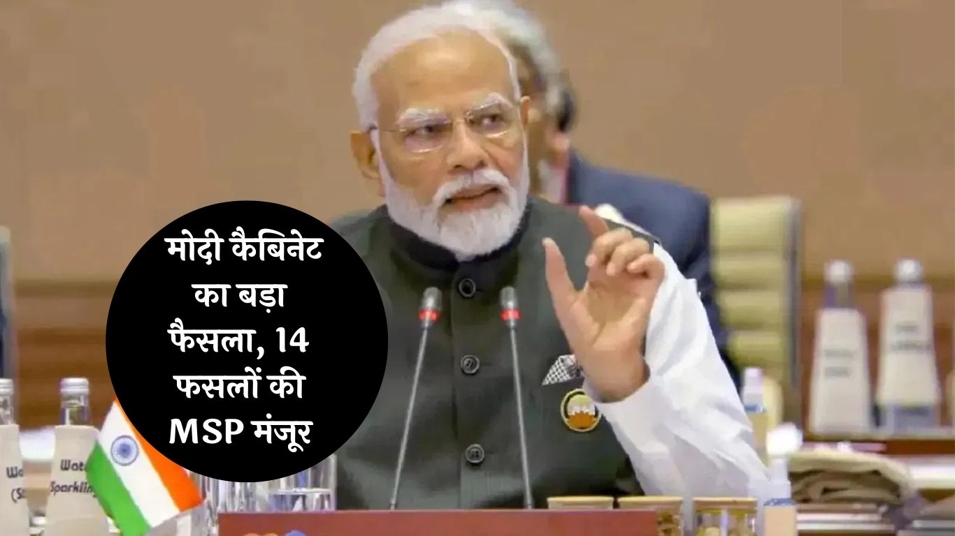 : मोदी कैबिनेट का बड़ा फैसला, 14 फसलों की MSP मंजूर