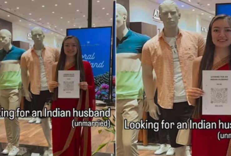 Russian Girl looking For Indian Husband: QR कोड लेकर रशियन लड़की तलाश रही भारतीय पति, वीडियो तेजी से वायरल