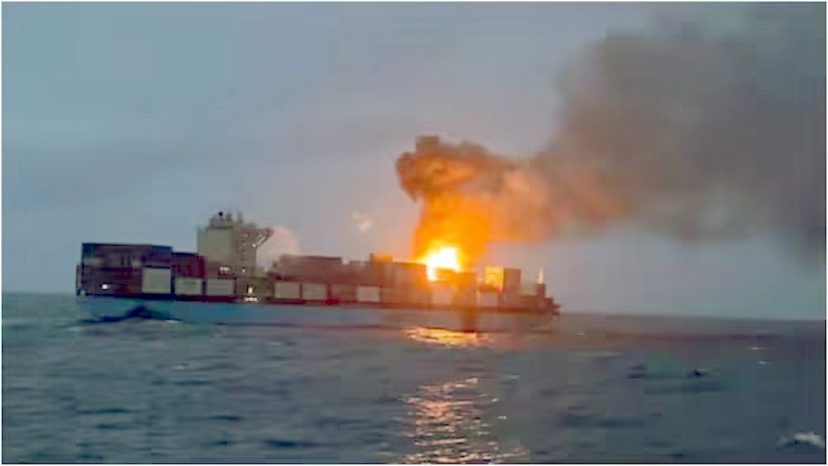 Cargo Ship Fire