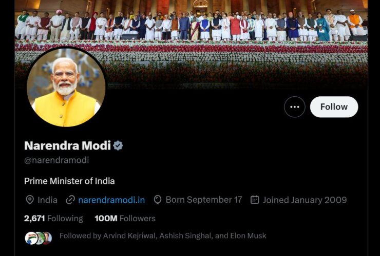 PM Narendra Modi made a new record, reached 100 million followers on X
